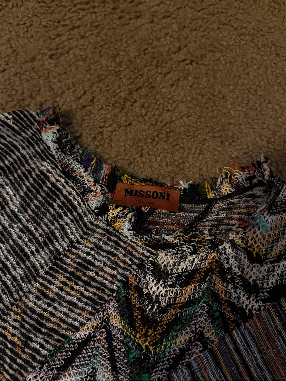 Missoni Spring 2022 Multicolor Zigzag & Stripe Long-Sleeve Knit Top - Picture 4 of 8
